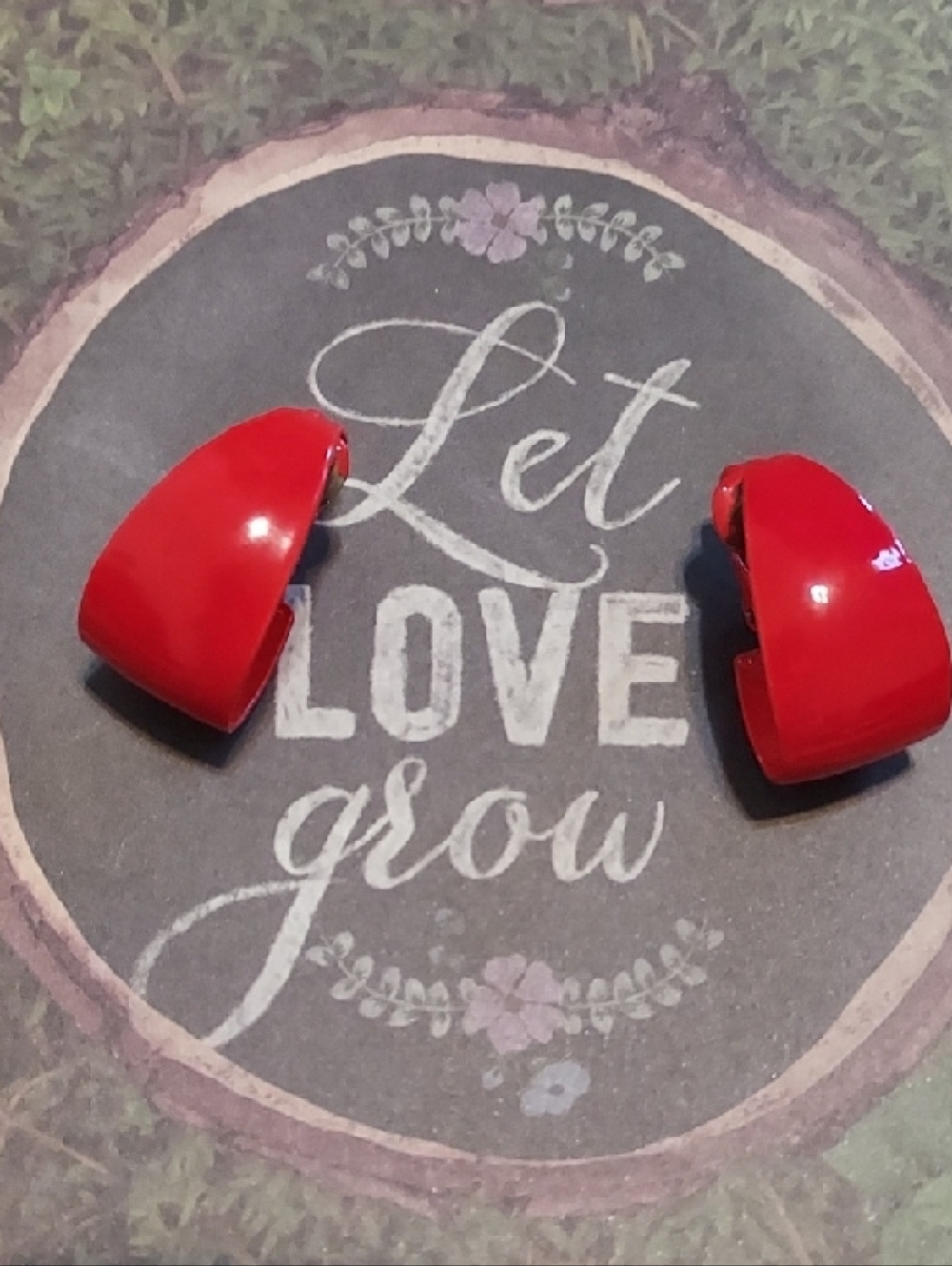 Bright Red Clip-On Earrings